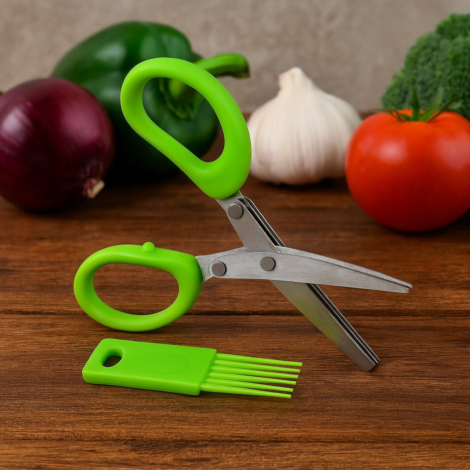 Premium 3-Blade Multipurpose Kitchen Scissors with Cleaning Comb Premium 3-Blade Multipurpose Kitchen Scissors with Cleaning Comb